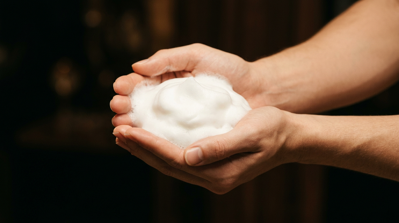 天然起泡劑，綿密泡沫質地